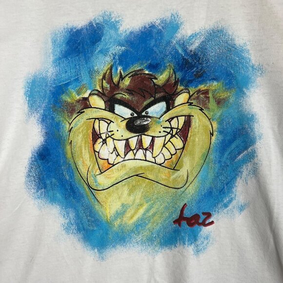 Vintage Tasmanian Devil Taz All Over Print‎ T Shirt Mens Adult Large White - Picture 3 of 8